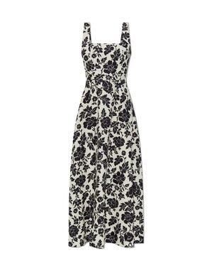 NWT Posse Skyla Square Neck Floral Black & Bone Maxi Dress XS
